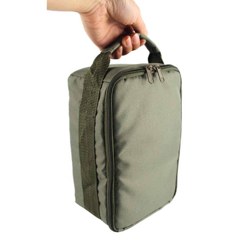 Fish Finder Case - 釣具バッグ 防水釣りバッグ ポータブル釣りリールギアバッグ スピニングベイトキャスティング用の3つの調節可能な仕切り付き