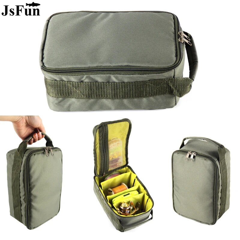 Fish Finder Case - オックスフォード釣具バッグ大容量ポータブル釣りリールルアーフックギア収納ハンドバッグ屋外釣りリールケース