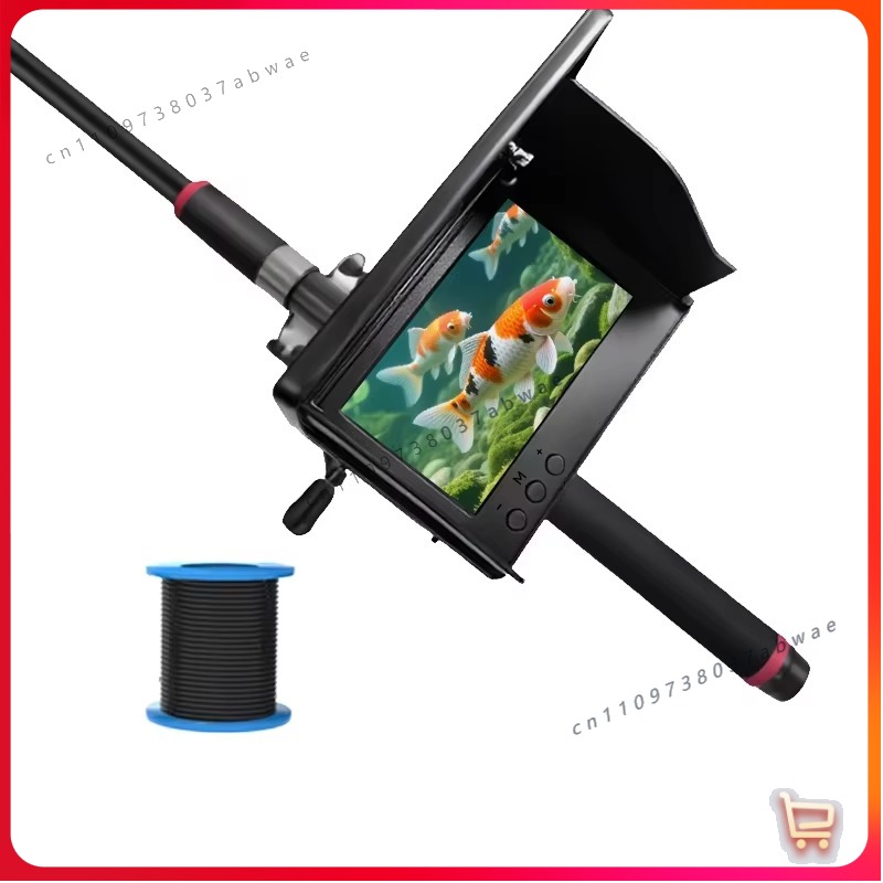 水中魚群探知機：5インチのポータブル充電式システム。50mの - Underwater Camera のレビューと価格
