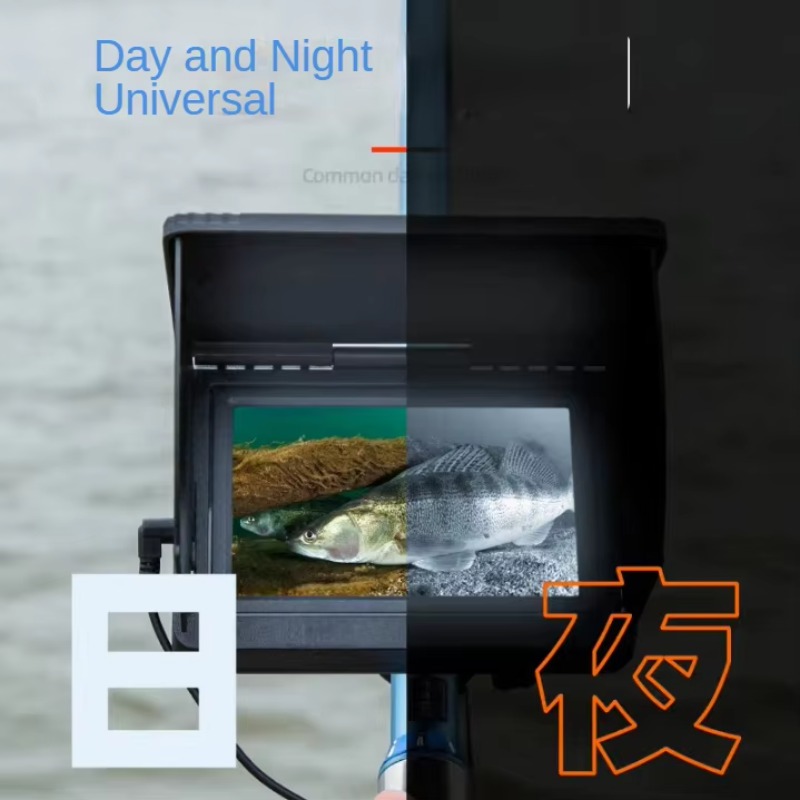 水中魚群探知機：5インチのポータブル充電式システム。50mの - Underwater Camera のレビューと価格
