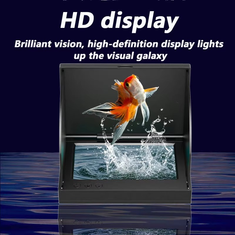 水中魚群探知機：5インチのポータブル充電式システム。50mの - Underwater Camera のレビューと価格