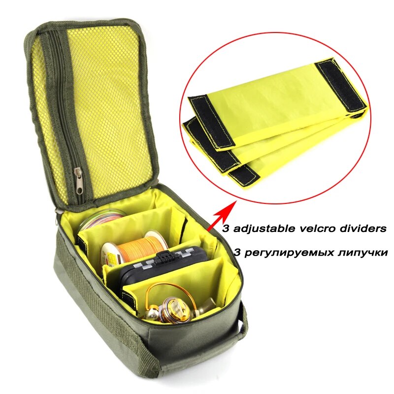 オックスフォード釣具バッグ大容量ポータブル釣りリールルアーフ - Fish Finder Case のレビューと価格