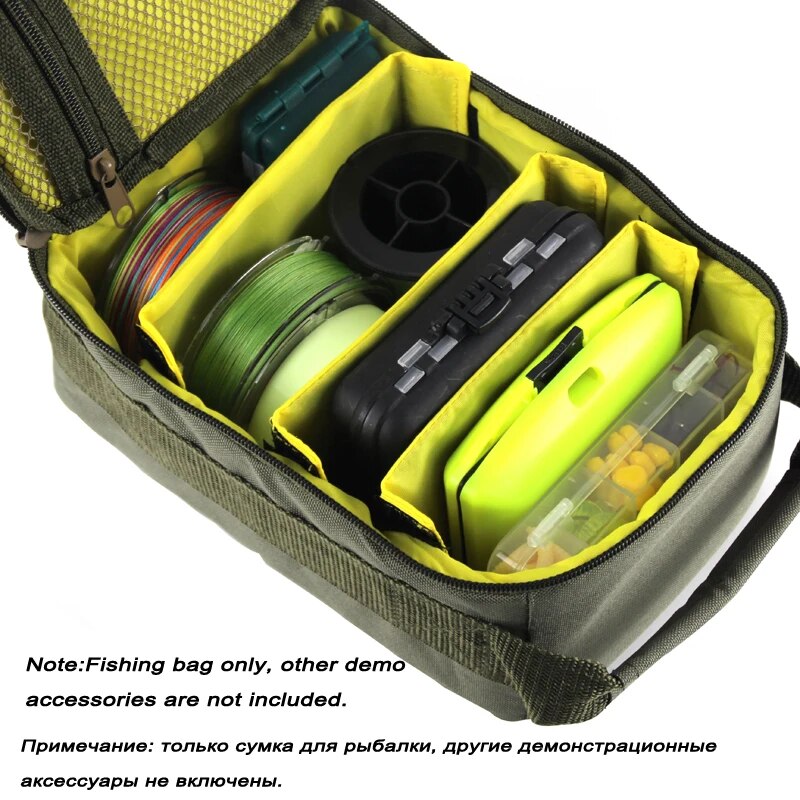 オックスフォード釣具バッグ大容量ポータブル釣りリールルアーフ - Fish Finder Case のレビューと価格